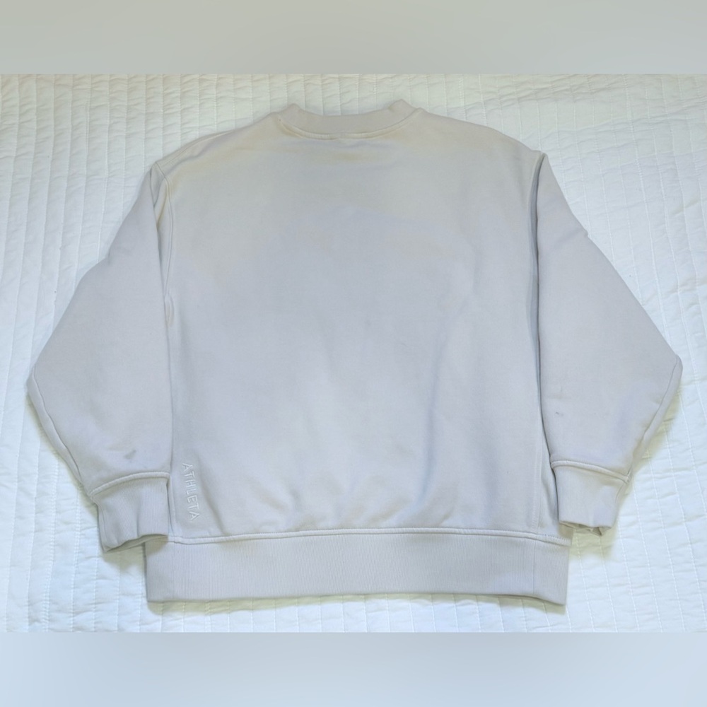 Athleta Cream Crewneck Sweatshirt XS - Picture 2 of 9